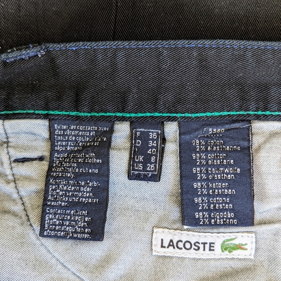 Lacoste Black Slim Straight Jeans - Picture 7 of 8